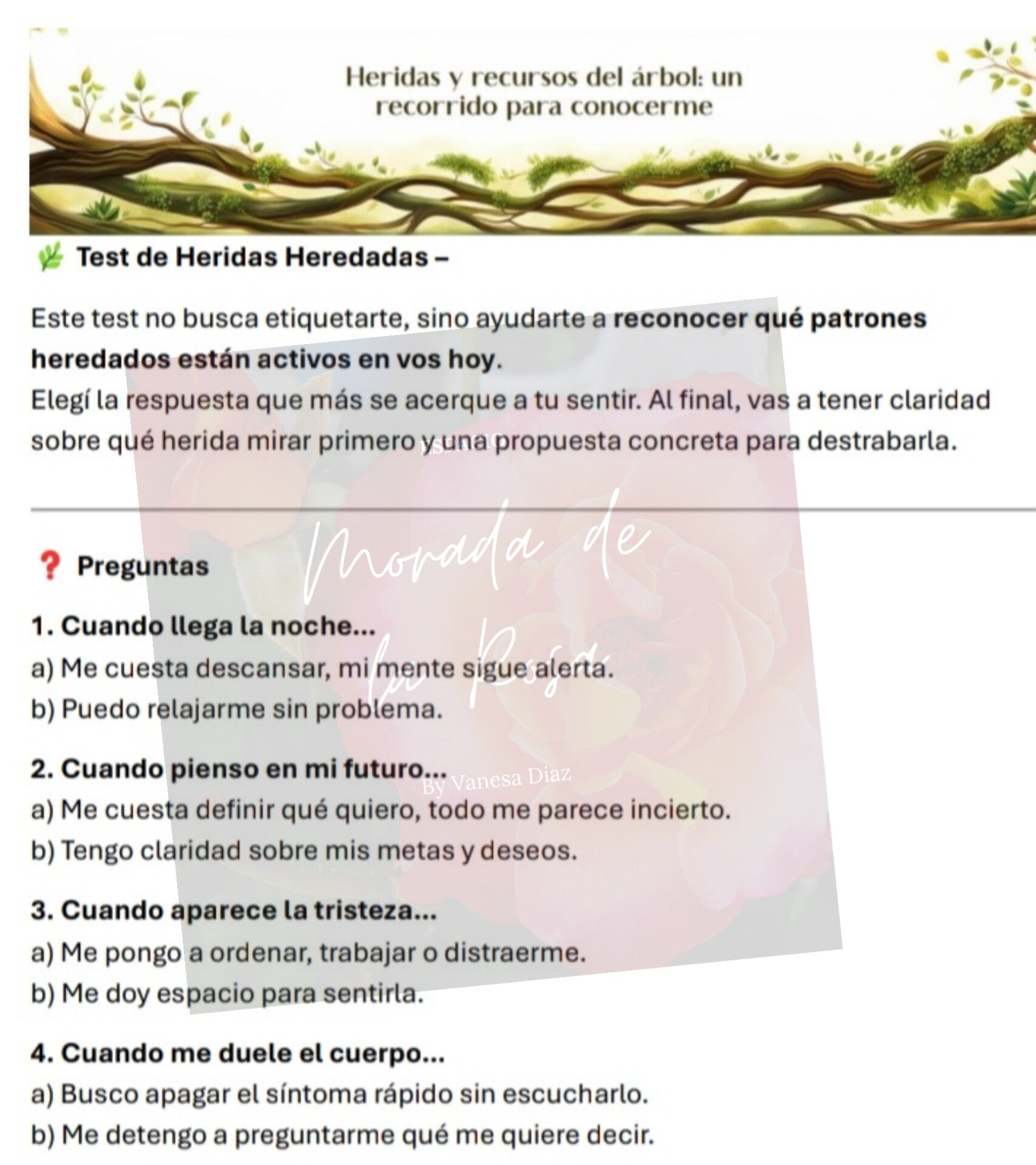 Heridas y recursos del árbol: un recorrido para conocerme