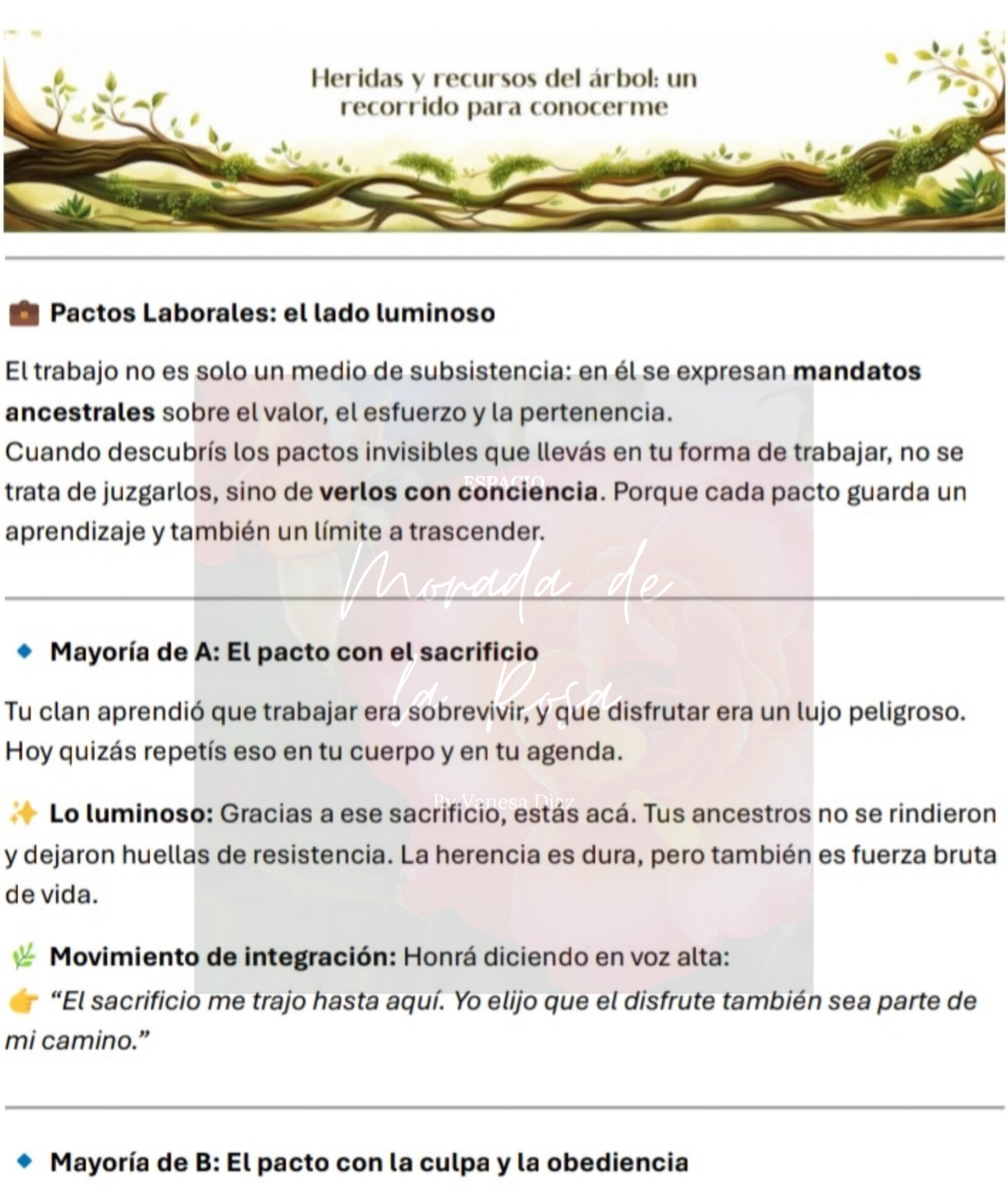 Heridas y recursos del árbol: un recorrido para conocerme